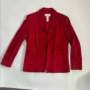 Liz Claiborne Women's Red genuine suede Jacket